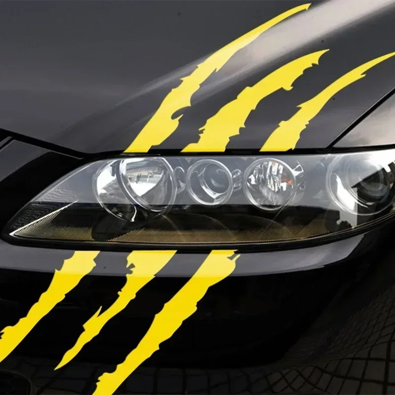 Car Styling Ghost Claw Scratch Stripe Marks Headlight Decal Vinyl Decal Auto Body Decorative Stickers PVC Carving Vinyl Decal