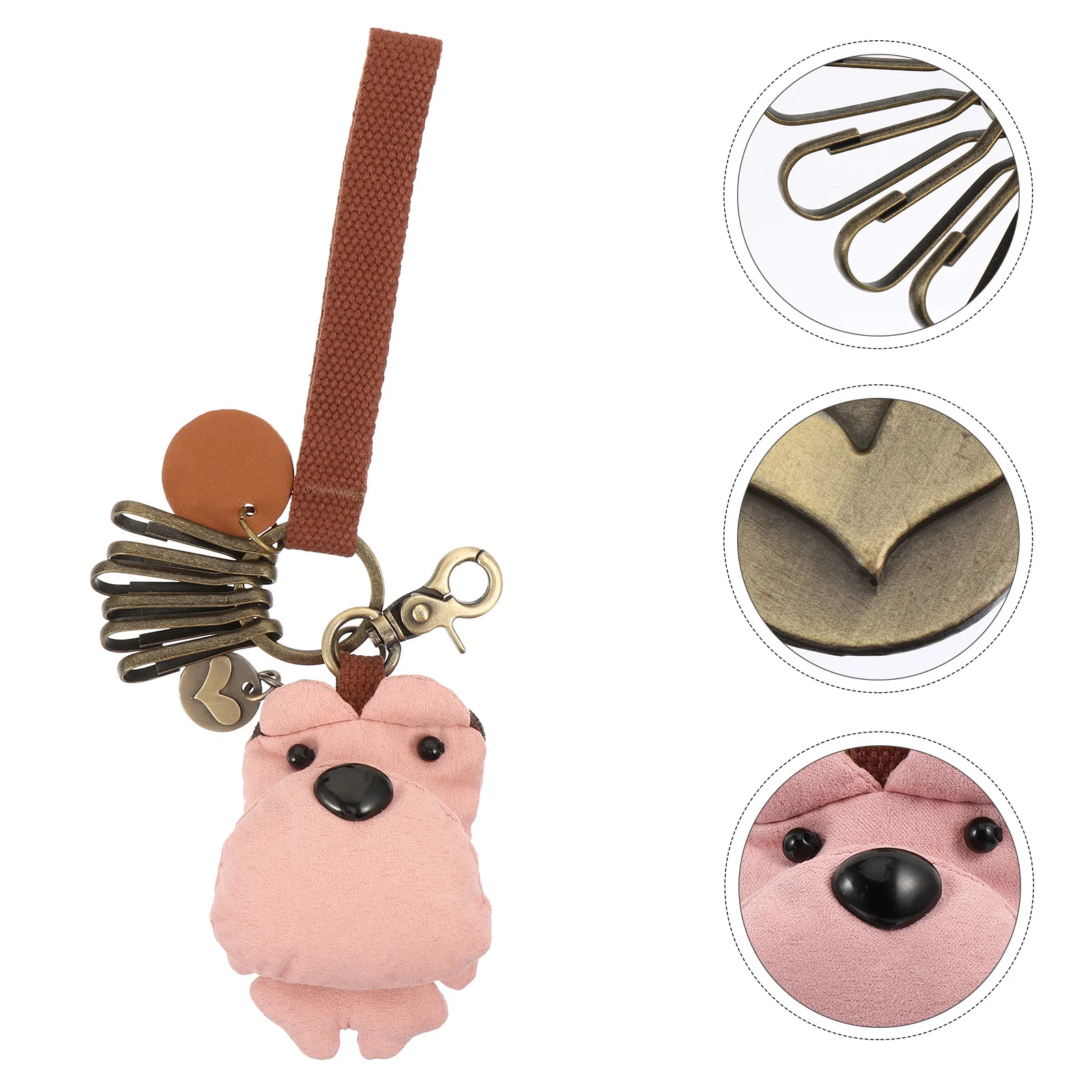 

Patch Keychain Bag Pendant Keychains of The Lid Ring Holder Lovely Hanging Men and Women Gift