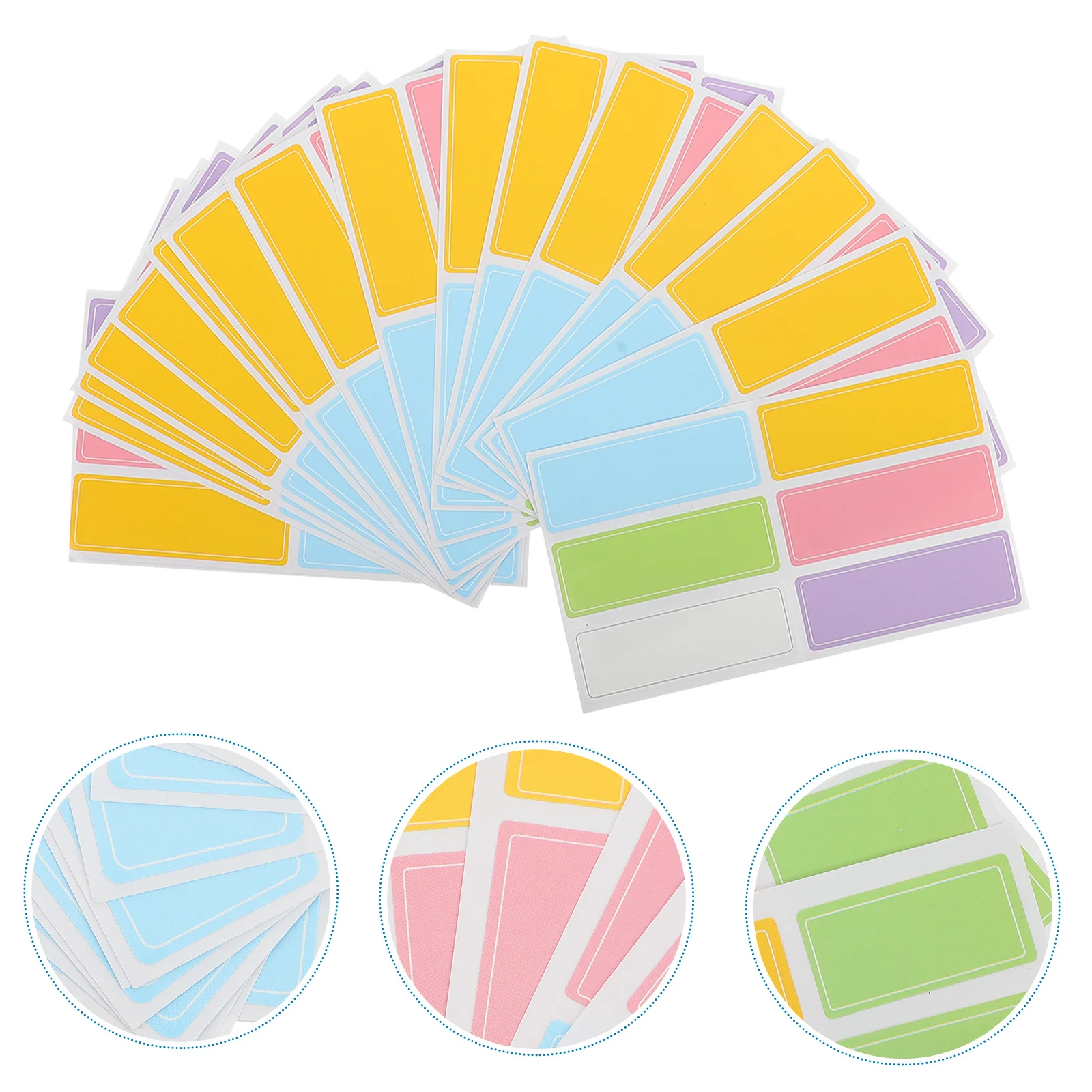 

40 Sheets Self-Adhesive Paper Label Stickers Waterproof Colorful Classified Marking Sticker for Home Office Kitchen School