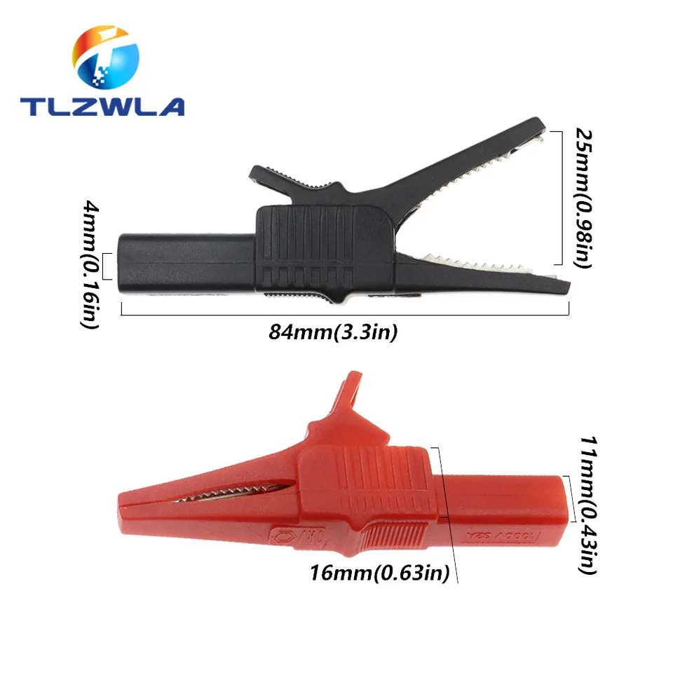 6PCS Clips Crocodile Enti rement Isol s pour Essais lectriques et Sauteurs