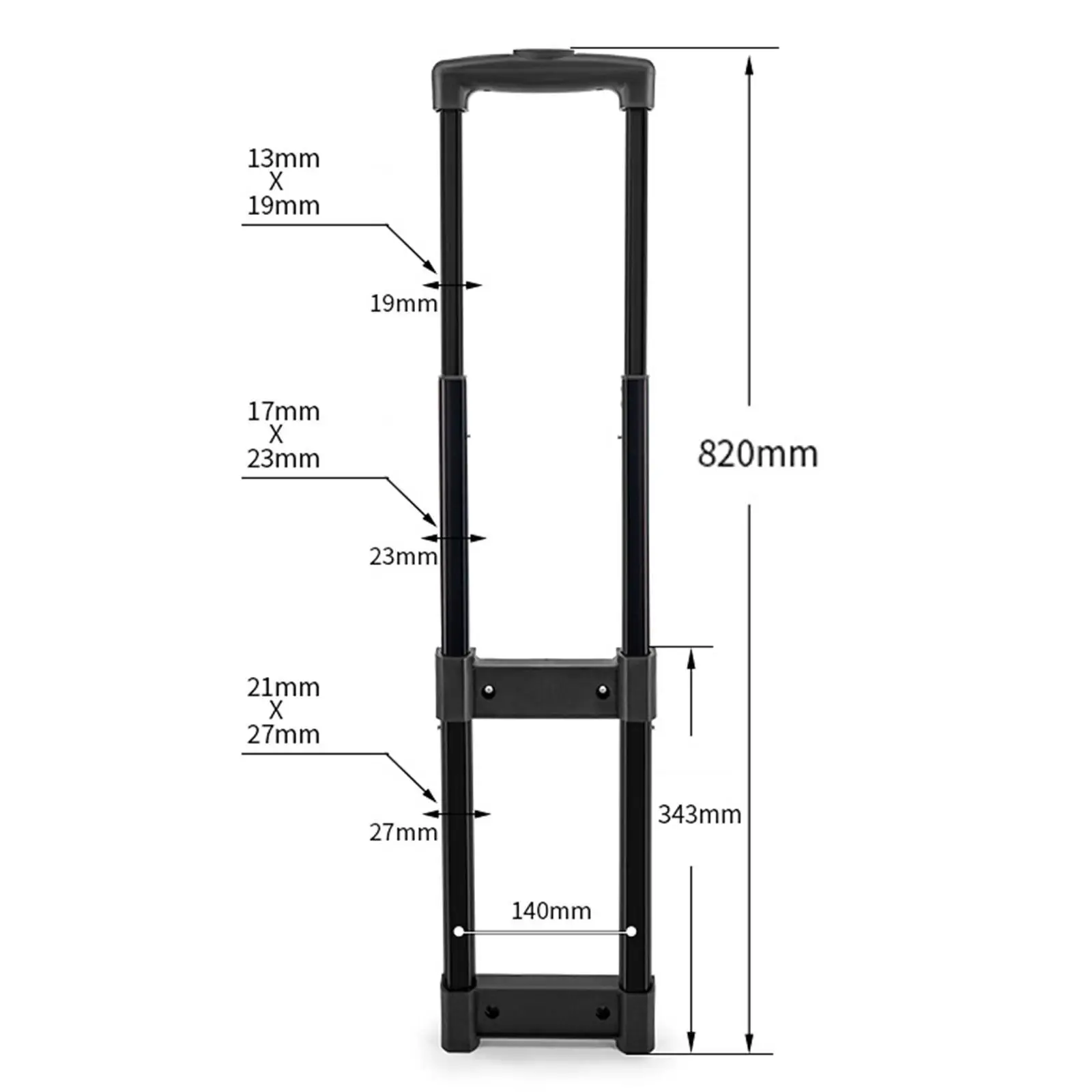 Luggage Telescopic Handle Easy Install Replaceable Accessory Parts Suitcase Pull Out Rod Rolling Rool Bag Telescoping Handle
