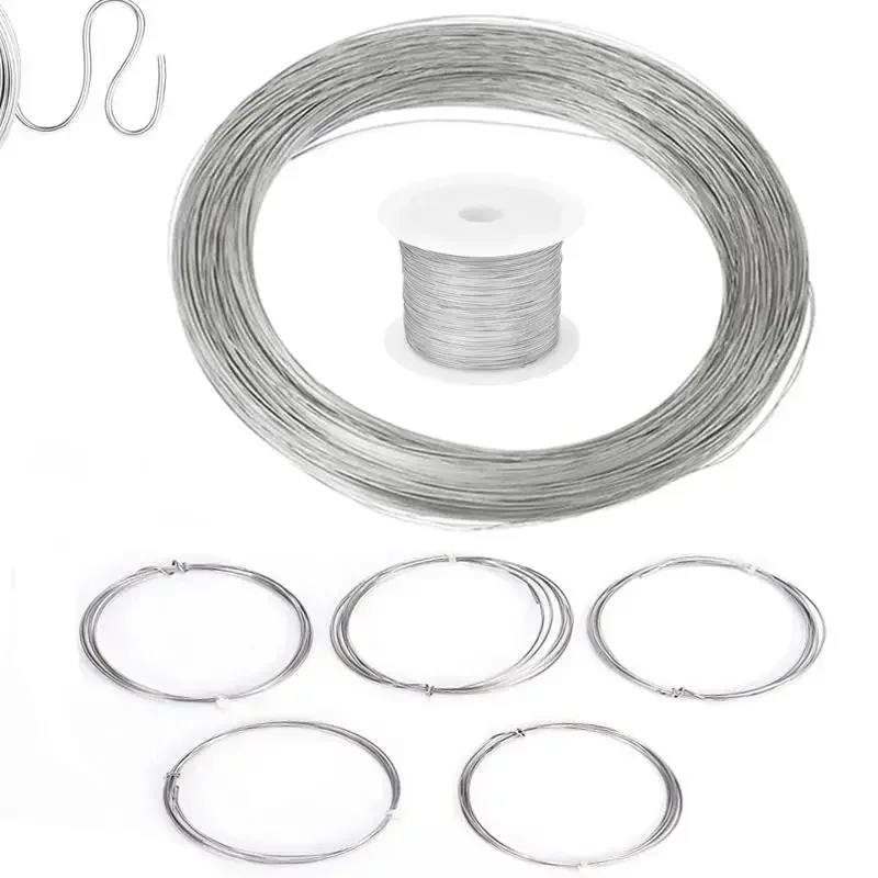 1Roll 0.02-3mm Stainlesss Steel Wire Beading Rope Cord Thread String For DIY Necklace Bracelets Jewelry Making DIY Findings