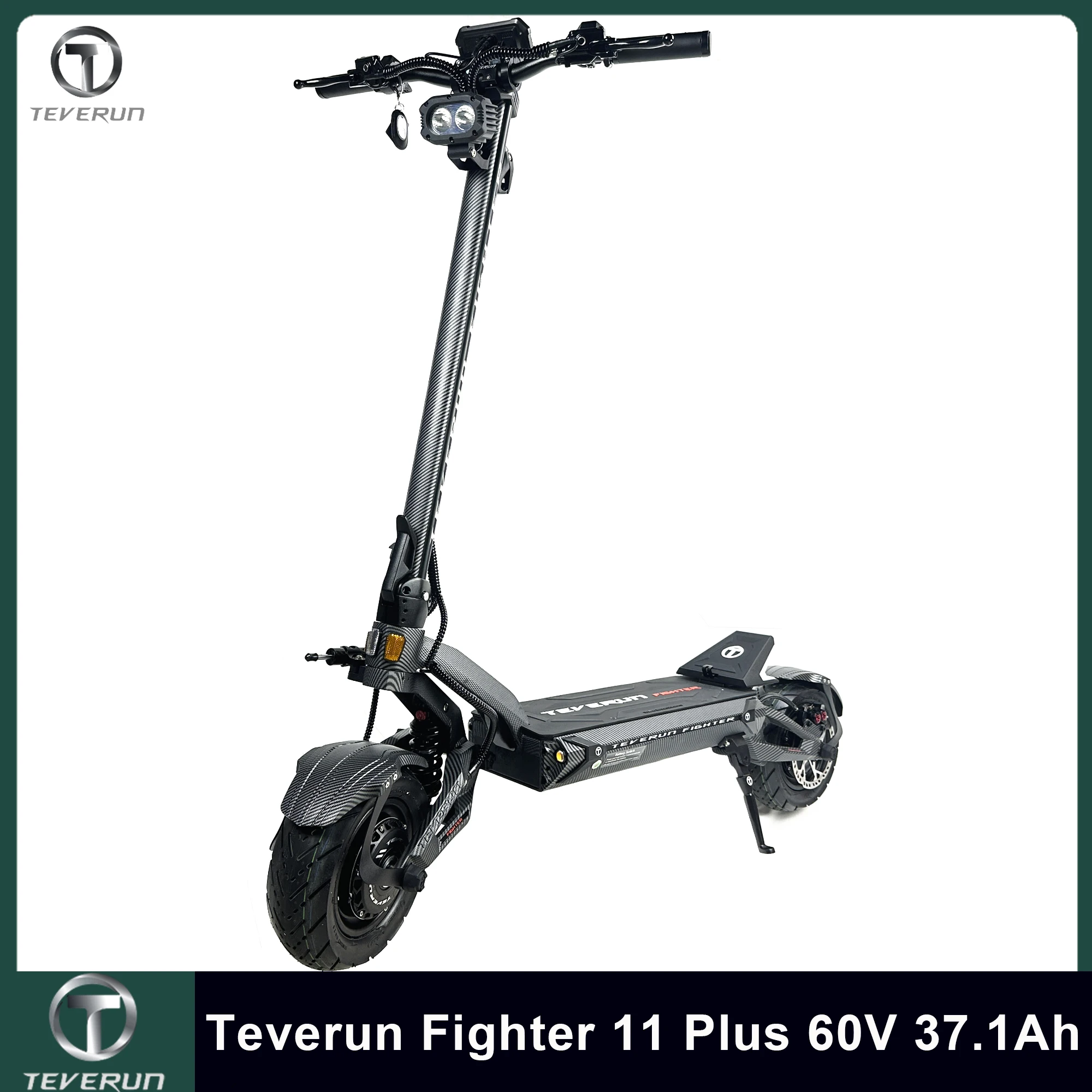 Image of Fighter 11+ 60V 37,1Ah Dualmotor 4-Kolben-Hydraulikbremse mit Teverun 2.0 System, 4-Zoll-TFT-Display, vorne und hinten KKE-verstellbare Federung für den elektrischen Roller Fighter 11+