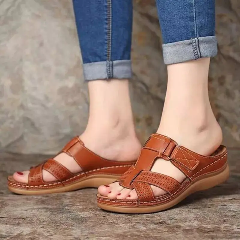 Chanclas ortopédicas correctoras de juanete para mujer, sandalias de verano para exteriores, zapatos planos de plataforma cómodos, zapatillas