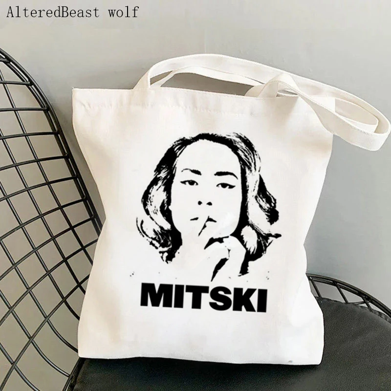 

Women Shoulder bag MITSKI Nobody Lyrics Printed Bag Harajuku Shopping Canvas Shopper Bag girl handbag Tote Shoulder Lady Bag