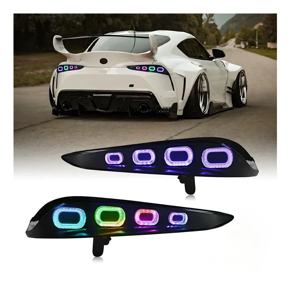 

Светодиодные задние фонари RGB для GR Supra A90 A91 2020-2024 с функциями ДХО, стоп-сигнала и поворотников, Plug and Play, автомобильные аксессуары