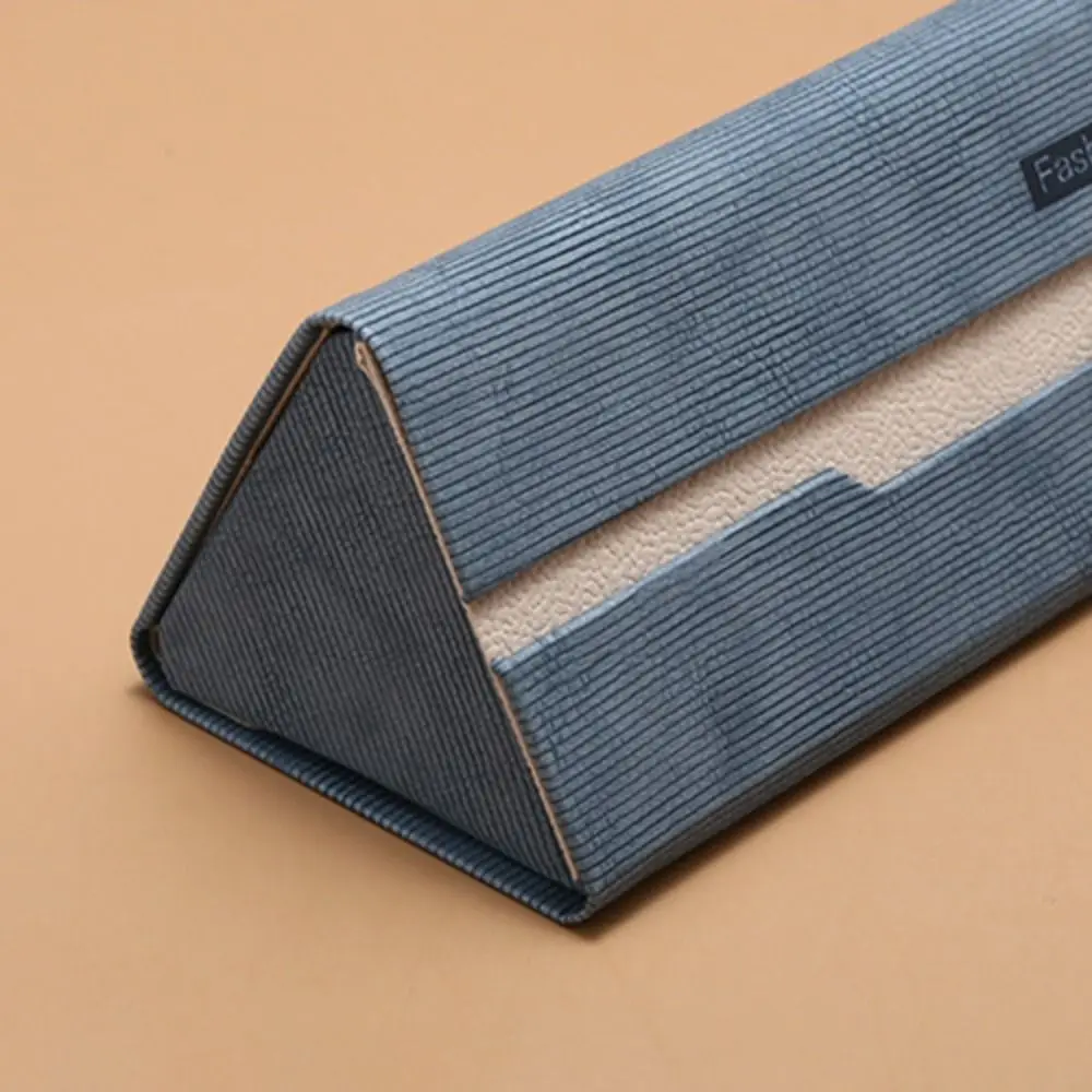 Foldable Triangle Sunglasses Box PU Leather Automatic Closing Sun Glasses Case Anti-fall Simple Sunglasses Protective Cover