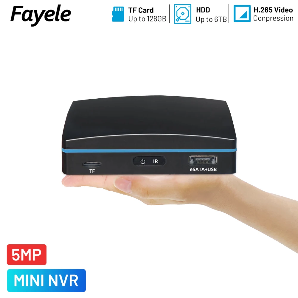 Beveiliging 4ch 5mp Mini Nvr H.265 4ch 5mp 8mp 4mp Ip Netwerk Video Recorder Esata Sd Kaart Slot P 2P Xmeye Icsee Mobiele Telefoon App