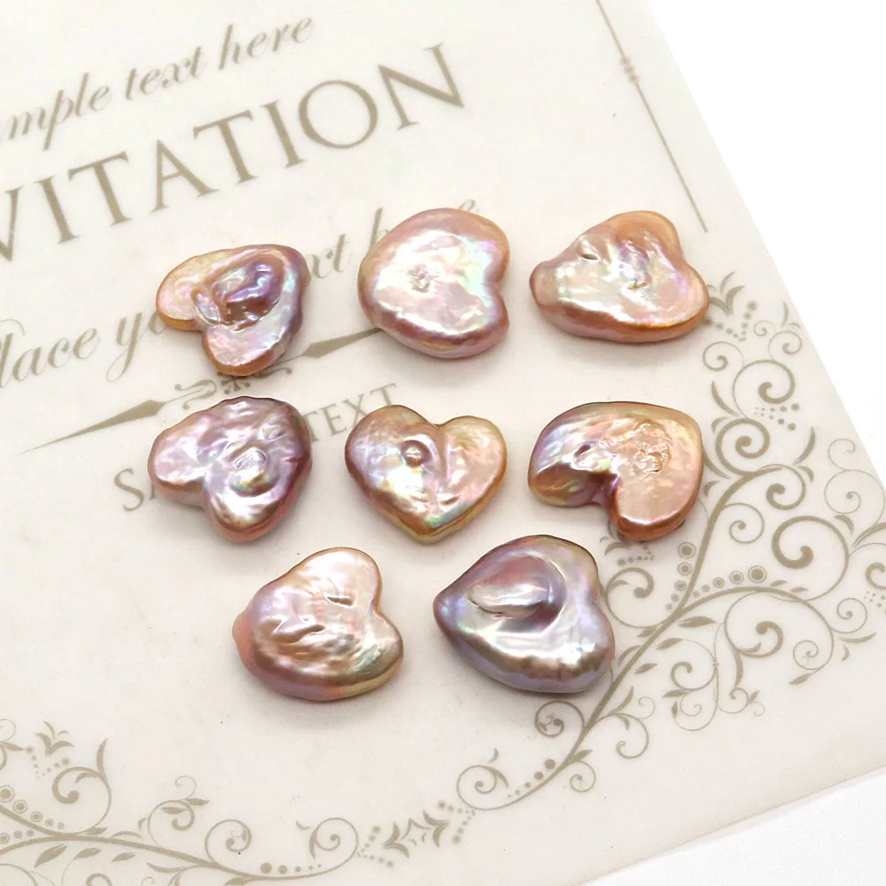 

Heart Natural Freshwater Pearl Beads Irregular Baroque No Holes DIY Accessories Fashion Women Jewelry Making Necklace Earrings