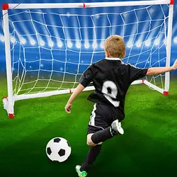 1 ensemble de Structure Stable pratique, cadeau d'anniversaire, but de Football pour enfants, filet de cible pliable pour enfants, divertissement