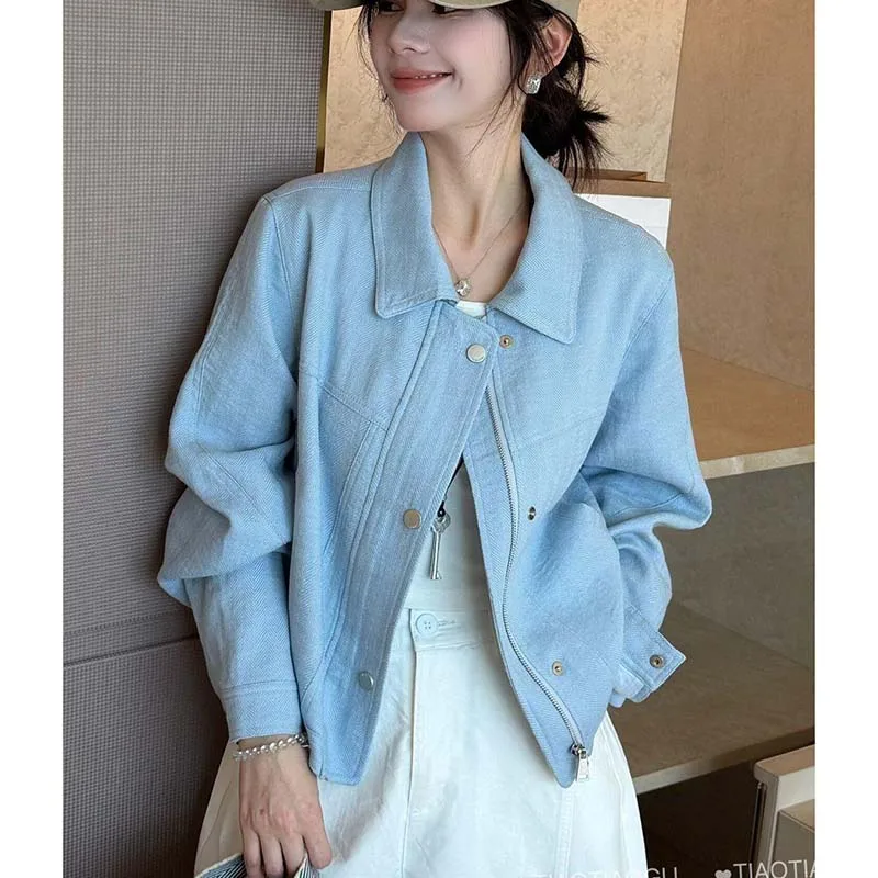 Women's Short 2026 Spring Autumn Korean Version Ladies Coat Sense Of Design Temperament Female Casual Outerwear