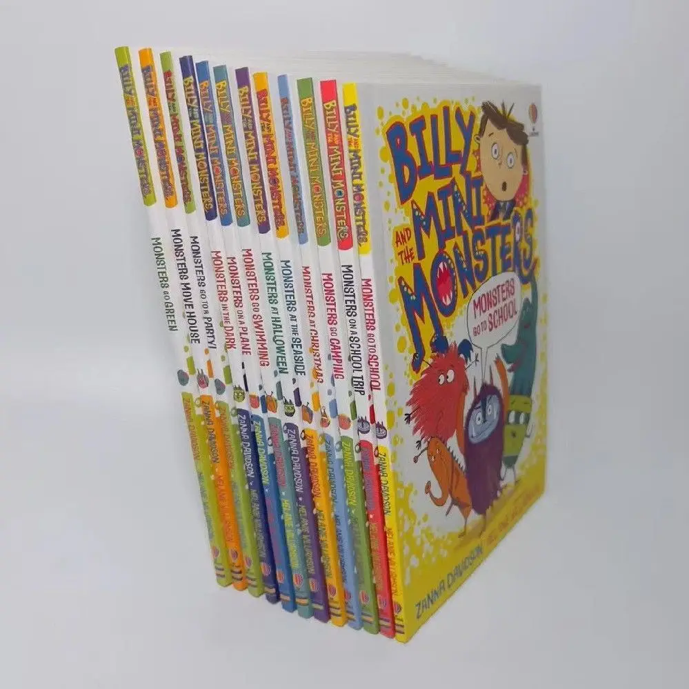 12 Volumes Billy and The Mini Monsters Story English Books Children\'s Early Education Usborne Young Kids Reading Libros Livros