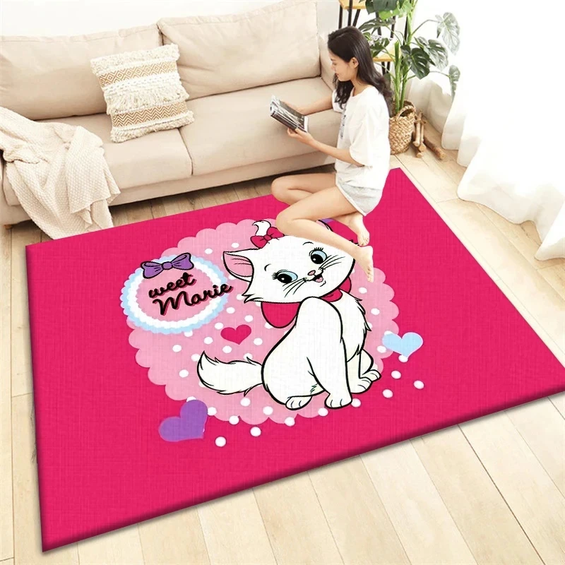 MINISO Disney Mary Cat Print Carpet Living Room Floor Kitchen Children Bedroom Birthday Gift Yoga Mats New Year's Party Decorate