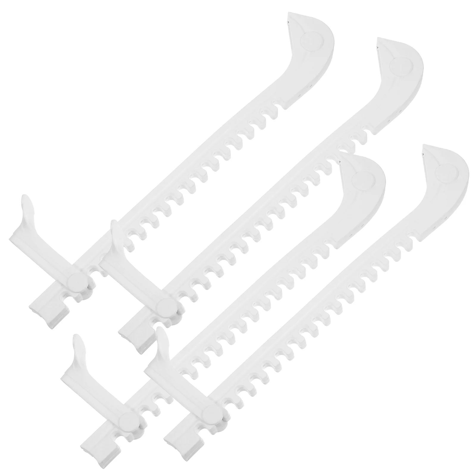 

4 Pcs Ice Skate Guards Adjustable Buckle White Easy On Off Accessories Adults Teens Lovers Skating Protection