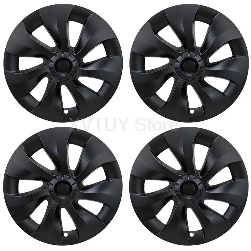 4PCS Wheel Hub Hight Performance Replacement Hub Caps Protection Ring Full Rim Cover Accessories For Tesla Model Y 19 Inch 2024