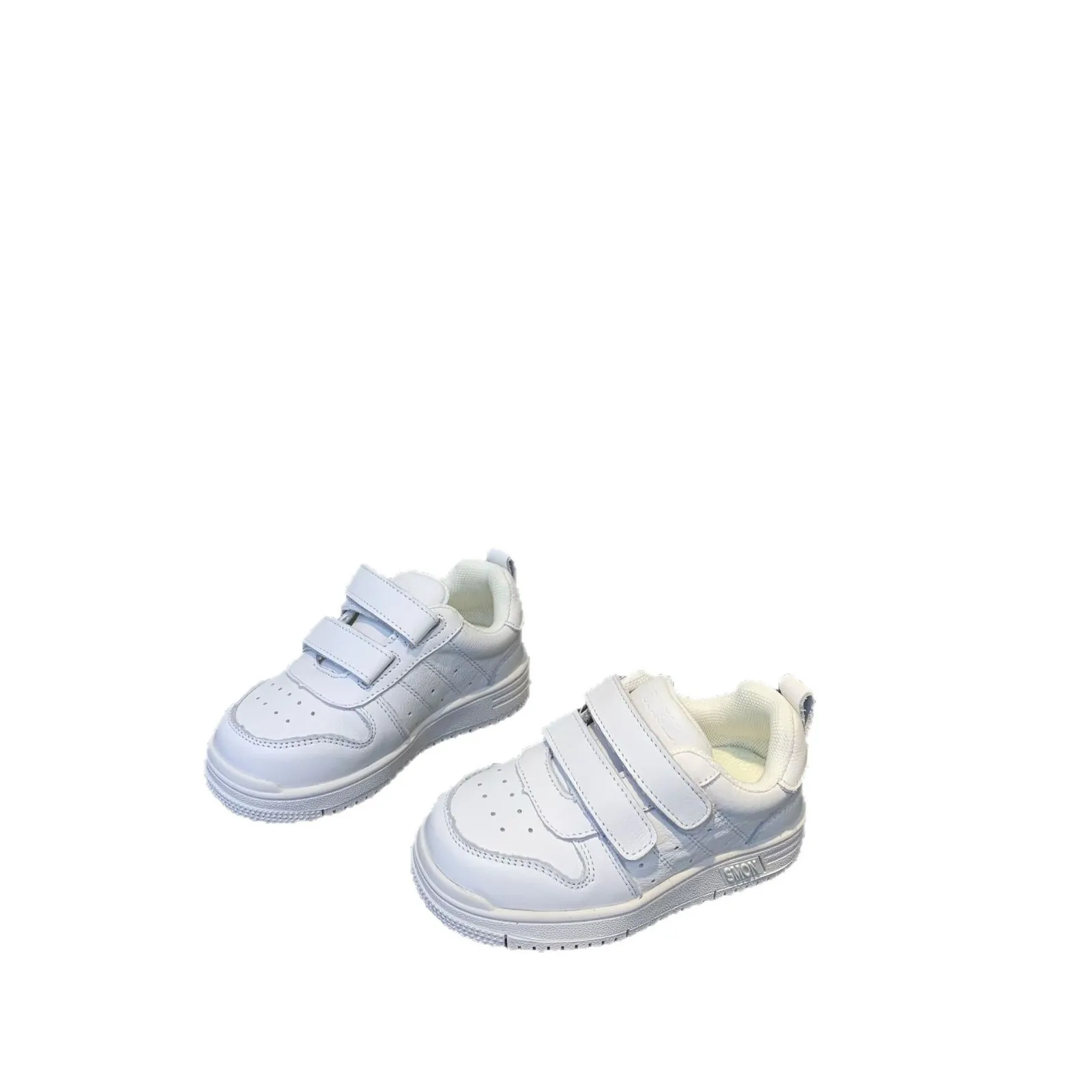

Autumn Children's Boys Girls Low-top Breathable Anti-skateboard Sneaker Kids Toddlers Students Fashionable All-match White Shoes