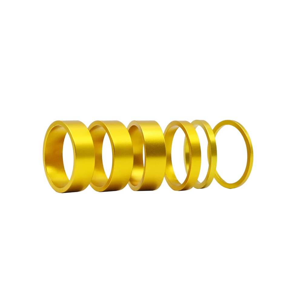 6Pcs/Set 10mm MTB Road Bike Stem Headset Spacers Aluminum Alloy Bicycle Fork Washer Riser Front Fork Handlebar Gasket Ring view 4