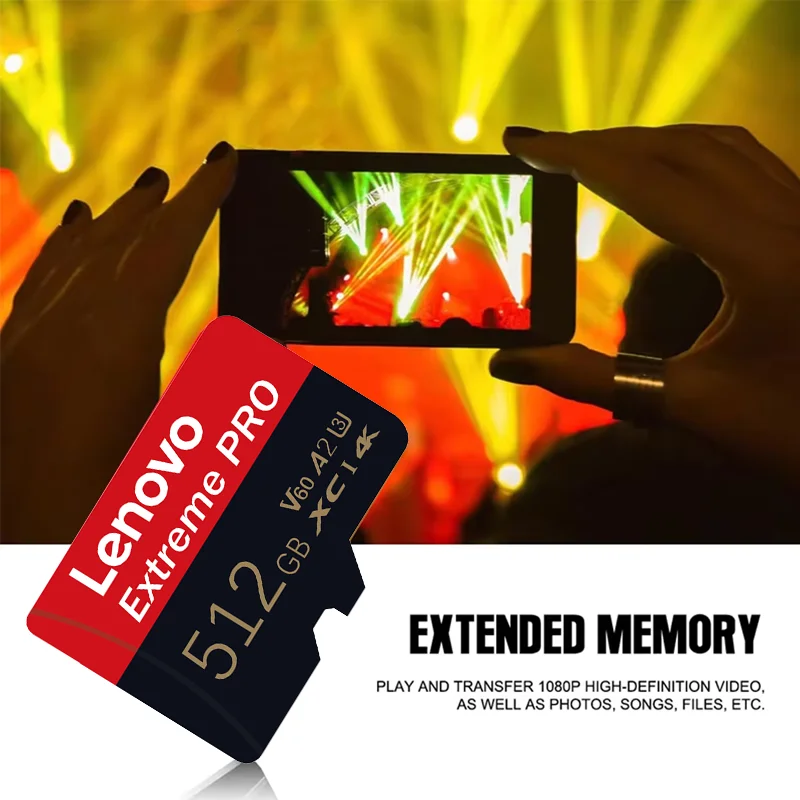 Lenovo High Endurance Micro SD Card U3 4K Video 512GB 64GB 128GB 256GB TF Memory Card for Dash Cam And Home Video Monitoring