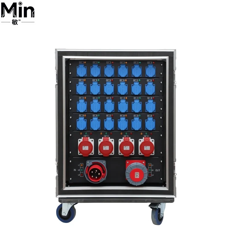W-22 63A 5pin EU Plug 24 Road 16A 4 Road 32A Distribution Input Output Stage Distribution Equipment for Industrial Laboratory