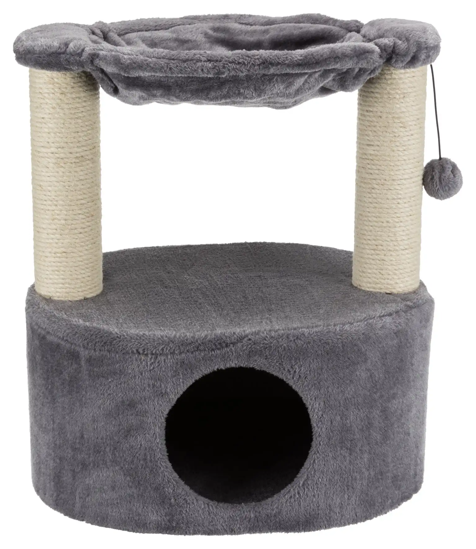 

TRIXIE Baza Grande Jute Scratching Posts with Condo & Hammock, 23.6", Gray