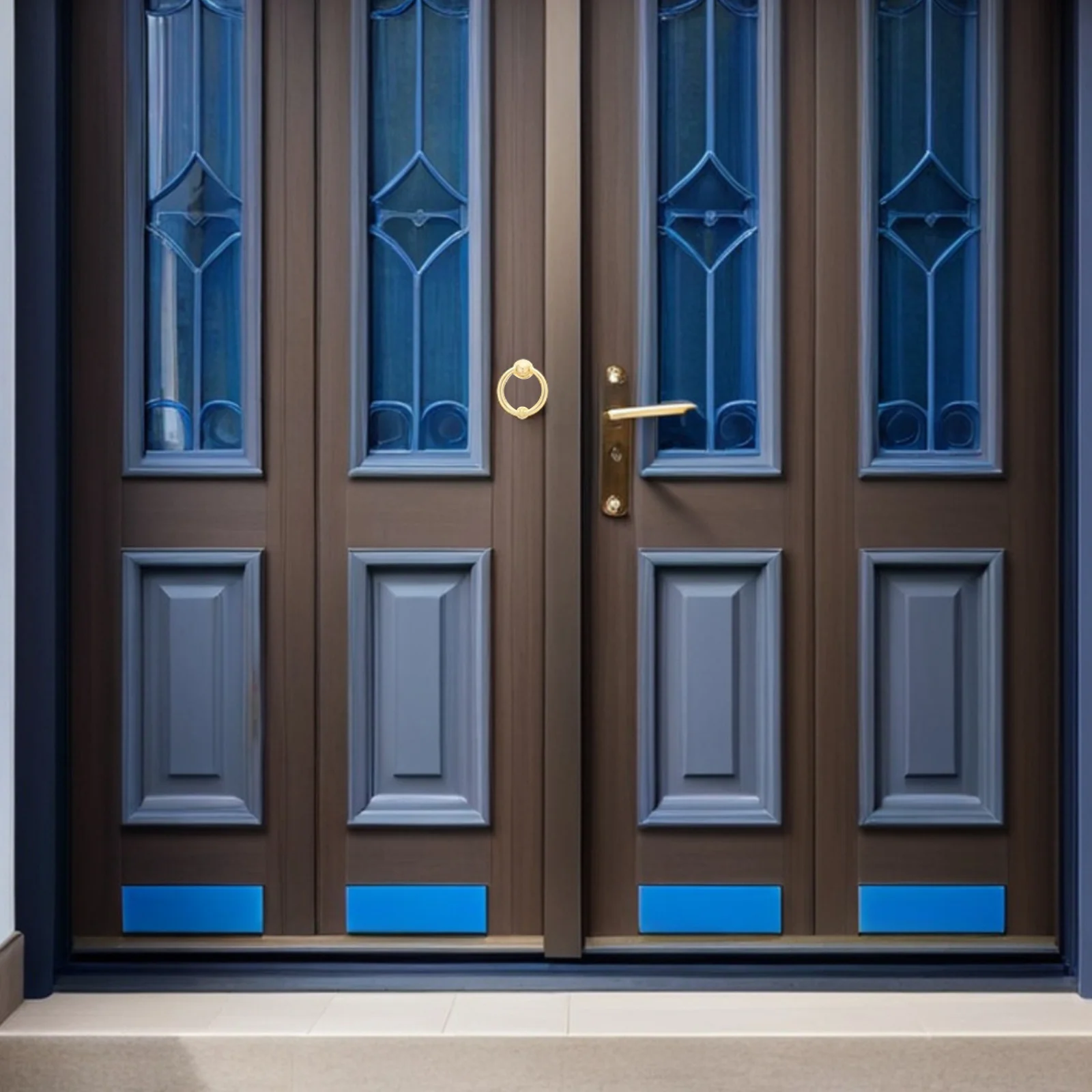 

Modern Zinc Alloy Door Knocker Stylish Front Door Decor Clear Sound Universal Fit Chic Design Security Enhancer