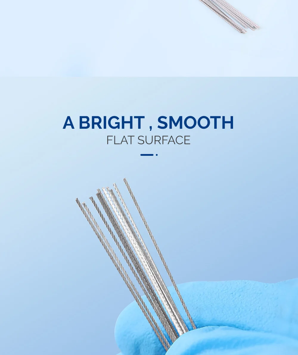 10 Teile/paket AZDENT Dental Kieferorthopädische Lingual Retainer Drähte Flache Gerade Twist Drähte Edelstahl 15 cm Zahnmedizin Materialien – Detail 2