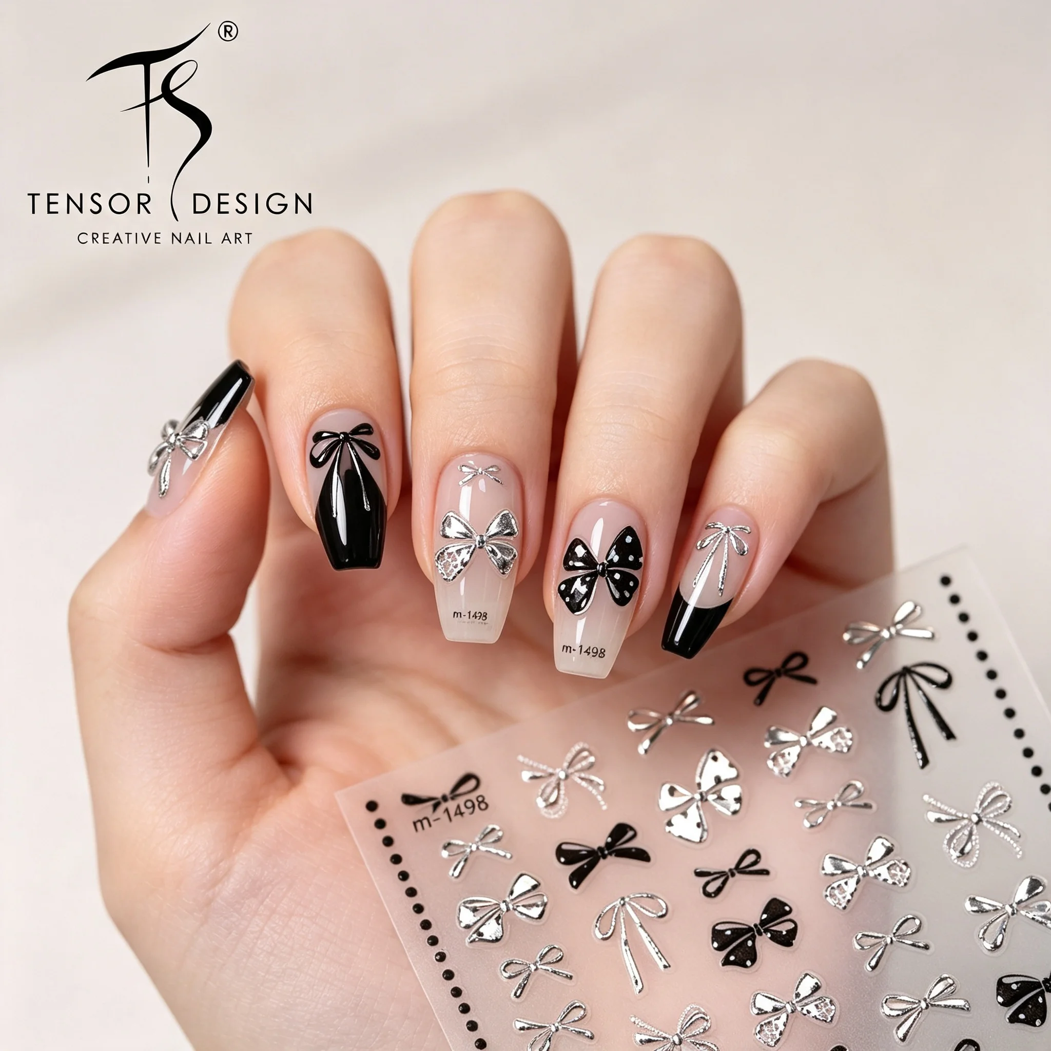ملصقات أظافر تينسور نيل سوداء  - مراجعة Nail Art Elegan وسعره