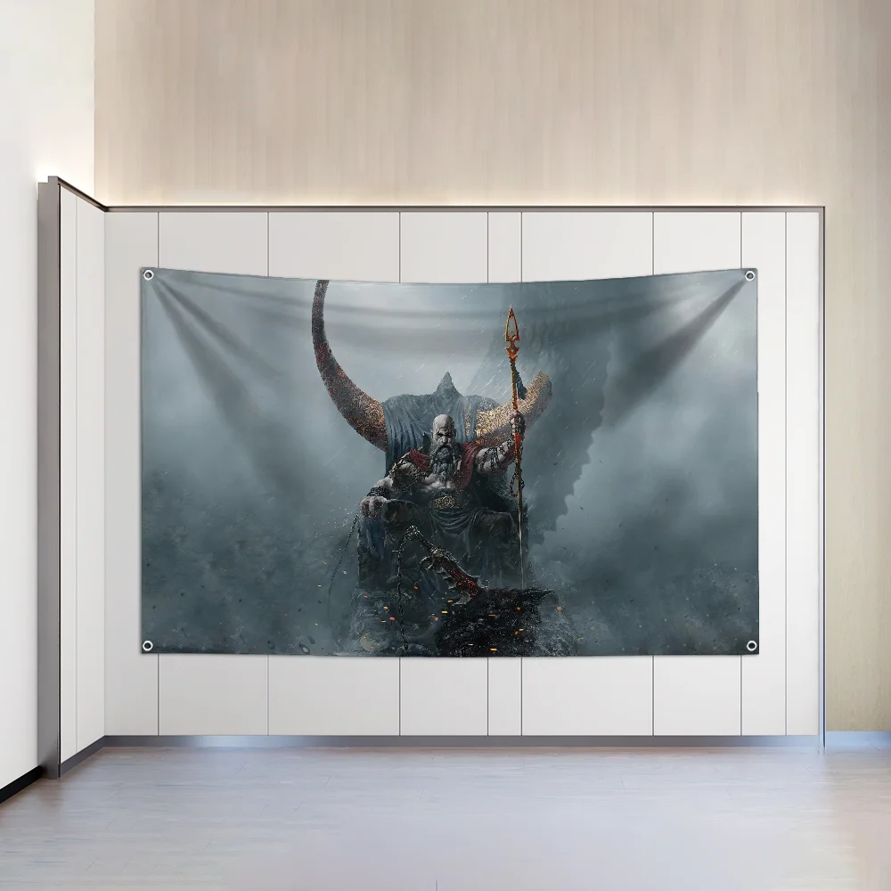 G-God OF W-War Game Flag Large Size Shop Art Promotion Advertising Booth Flag Hanging Banners