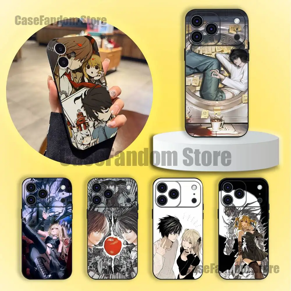 

Y-Yagami Light M-Misa Misa L-Lawliet Phone Case For iPhone 17,16,15,14,13,12,11,Pro,Max,Plus Black Soft Cover