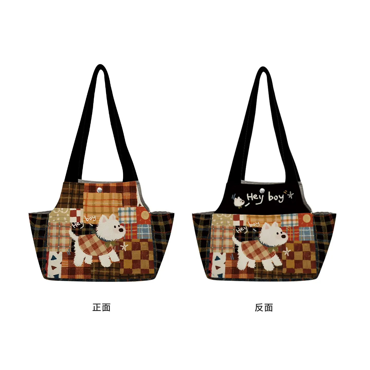Caped Adventure Puppy Backpack Carrying Small Dog Out Portable Canvas Pet Out Bag
