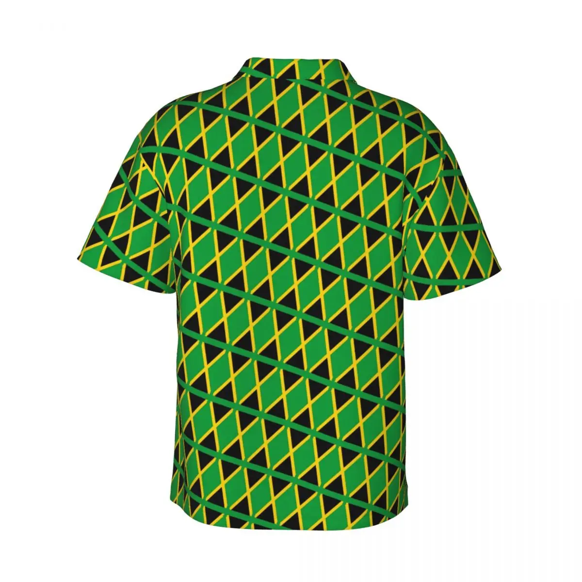 Jamaica Flag Travel Beach Shirt Mens Sports Fan Casual Shirts Hawaiian Short Sleeve Custom DIY Cool Oversize Blouses Gift