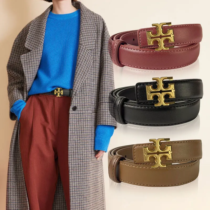 Multi-Hole Adjustable Letter Accent Belt Lightweight Comfortable Minimalist Everyday Accessory