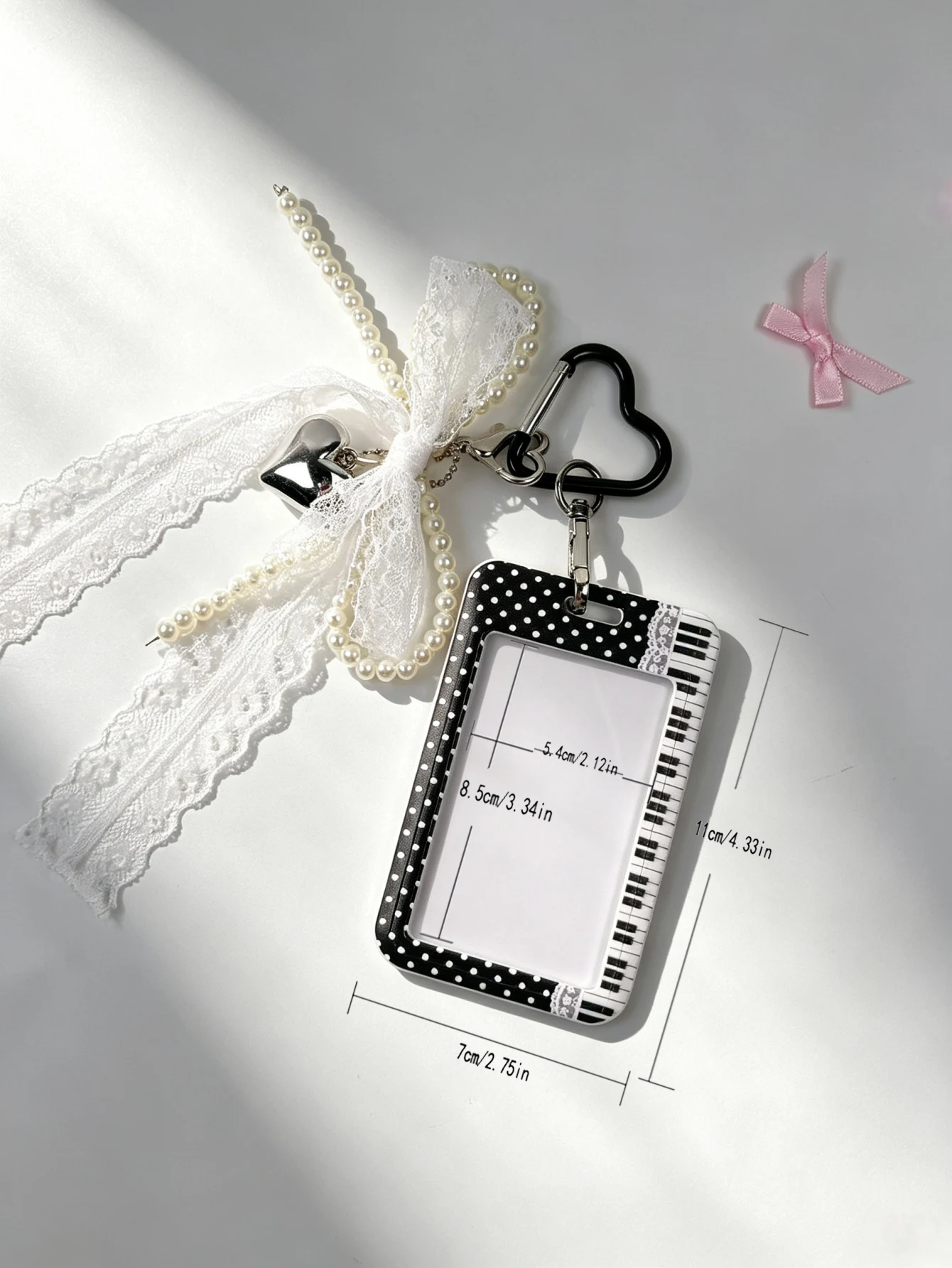 1 Piece of Polka Dot Printed Bowknot Bead Pendant Bag Accessory, Sweet and Cool Y2K Style, Suitable for Decorating Handbags, Crossbody Bags, Backpacks, Bag Charms, Keychains, Etc