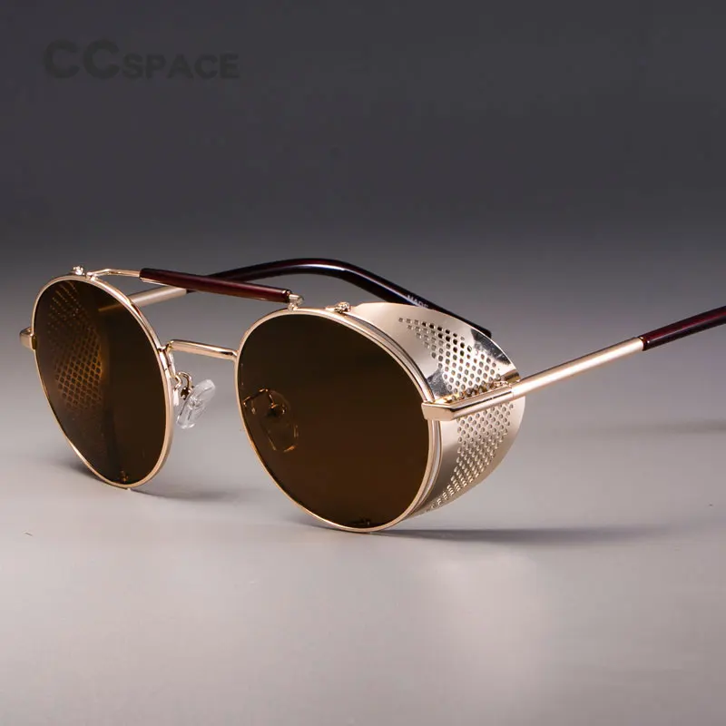zml14 Retro Round Metal Sunglasses Steampunk Men Women Brand Designer Glasses Oculos De Sol Shades UV Protection