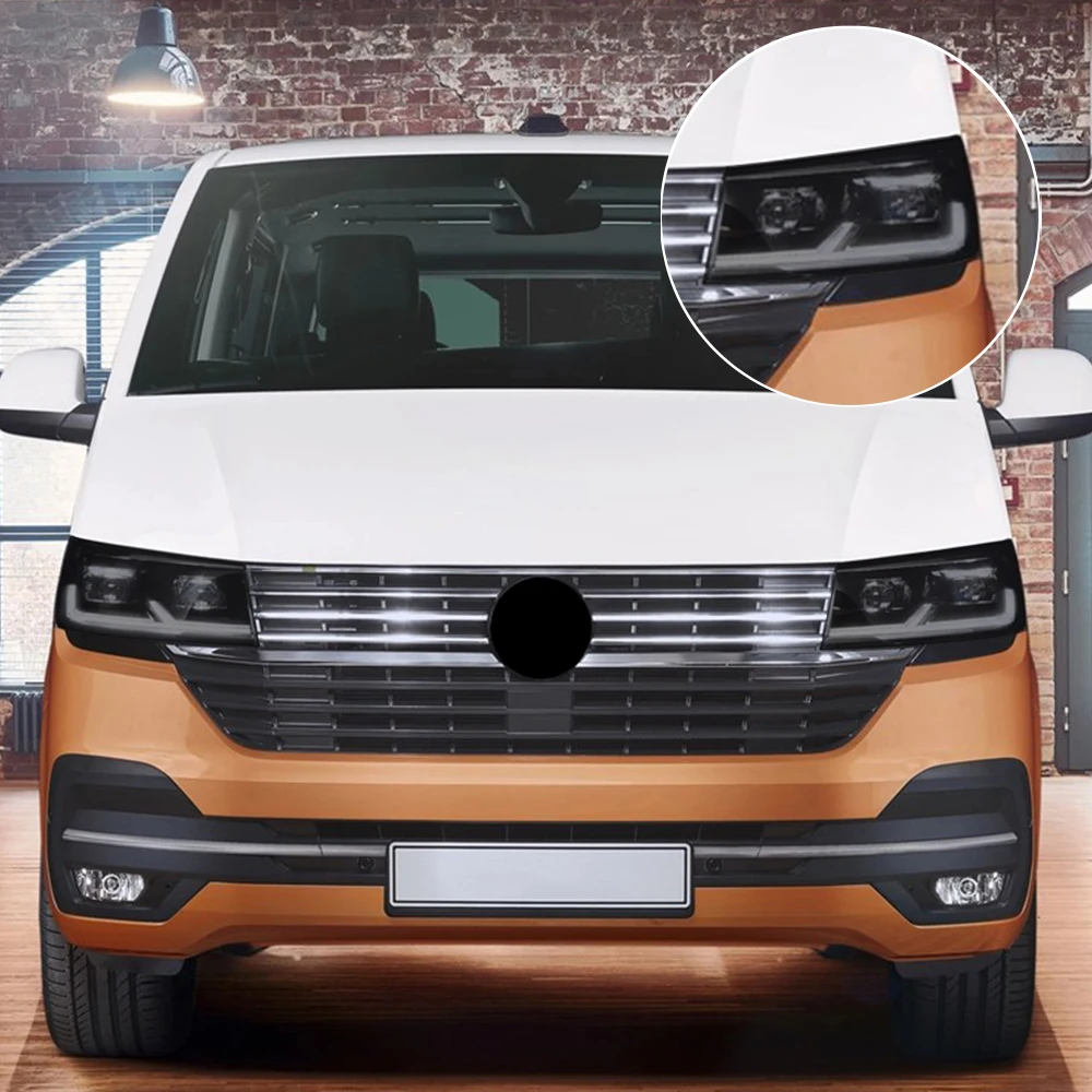 For Volkswagen Multivan T7 2022-2026 Car Headlight Protective Film High-Gloss Smoke Black Pre Cut Anti-Scratch Vinyl Wrap Film