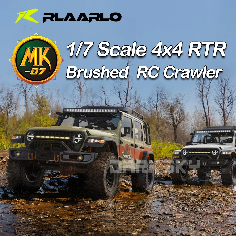 

RLAARLO MK07 Brushed 4x4 RC Crawler 1/7 Scale Electric Remote Control Model Car Adults Children's Toys