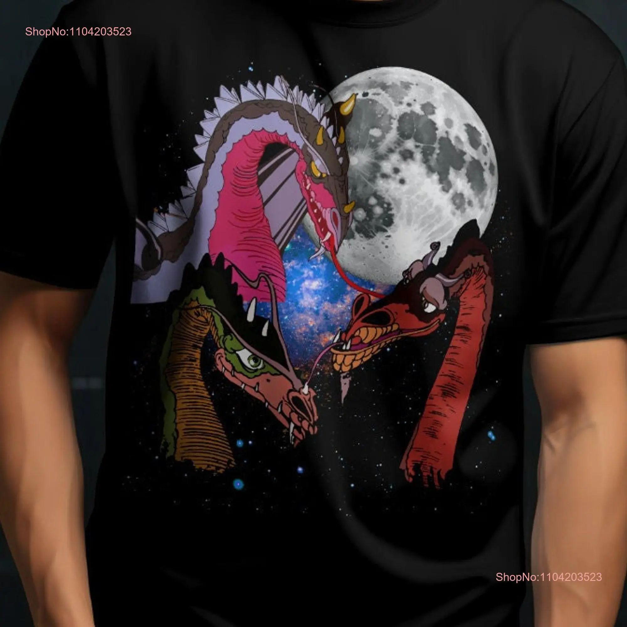 3 Dragon Moon Flight of Dragons Fantasy T Shirt Gorbash Smrgol Bryarg 1980s Animation long or short sleeves