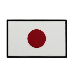 Odblaskowa na podczerwień PVC Japan Flag Haftowana naszywka Japońskie flagi Naszywki Taktyczne naszywki z aplikacjami