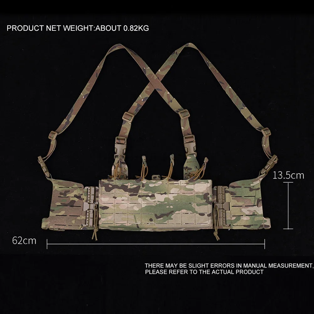 Alpha Tactical Chest Rig MOLLE System Modular Quick Release Vest fit Airsoft Magazine Pouch Outdoor Hunting Waist Bag