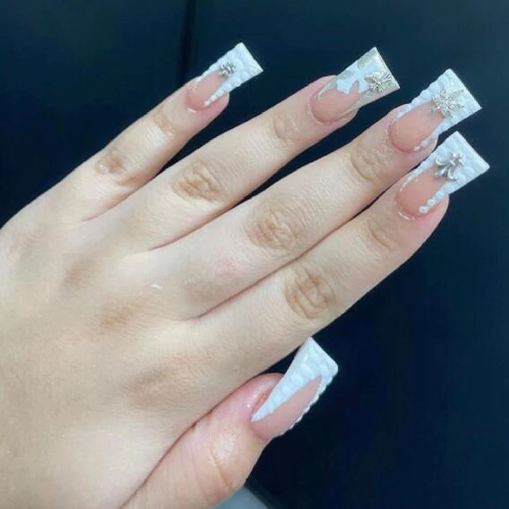 500 قطعة نصف غطاء أظافر أكريليك نصائح واضح/اللون الطبيعي Y2K 10-مقاسات واسعة الفرنسية وهمية الأظافر تمديد لمستلزمات مانيكير
