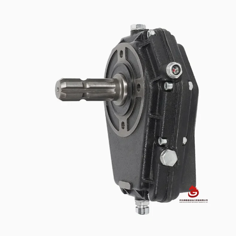 Kmt7001 Cast Iron Hydraulic Pto Gearbox Speed Increase Helical Bevel for Forest Machines with Hypoid Arrangement