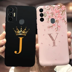 For Tecno Spark 7 Case KF6 KF6j New Fashion Letters Cover For Tecno Spark 7 Pro 7T 7P Spark7 Phone Case Soft Fundas Matte Bumper