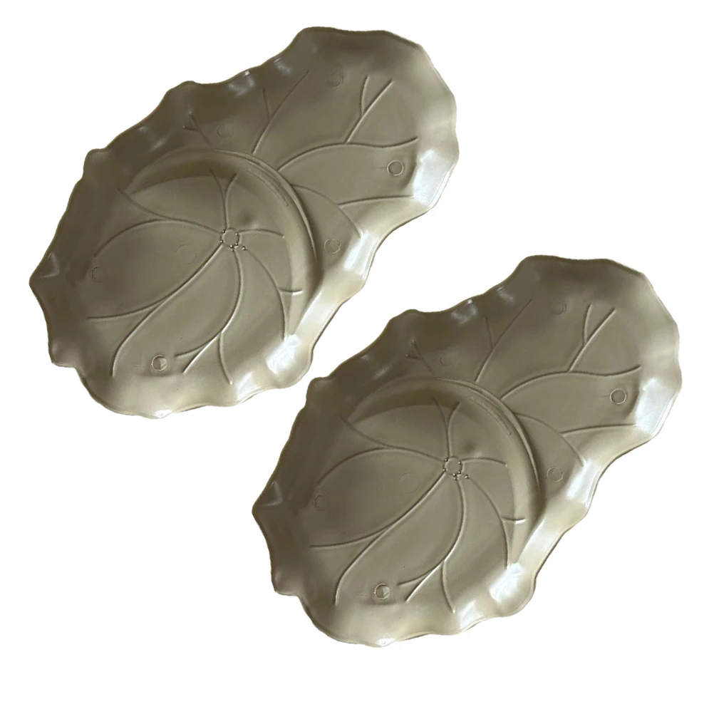 

2pcs Brazilwood Flowerpot Water Lily Plant Pot Decorative Indoor Bonsai Planter Wear Resistant Plastic Simple Elegant