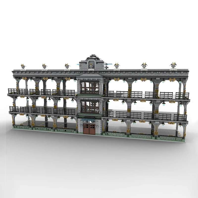 Conjunto de blocos de construção de modelo de garagem imperial de 4412 peças – design modular para carros de campeões de 20 velocidades com arquitetura imperial adornada