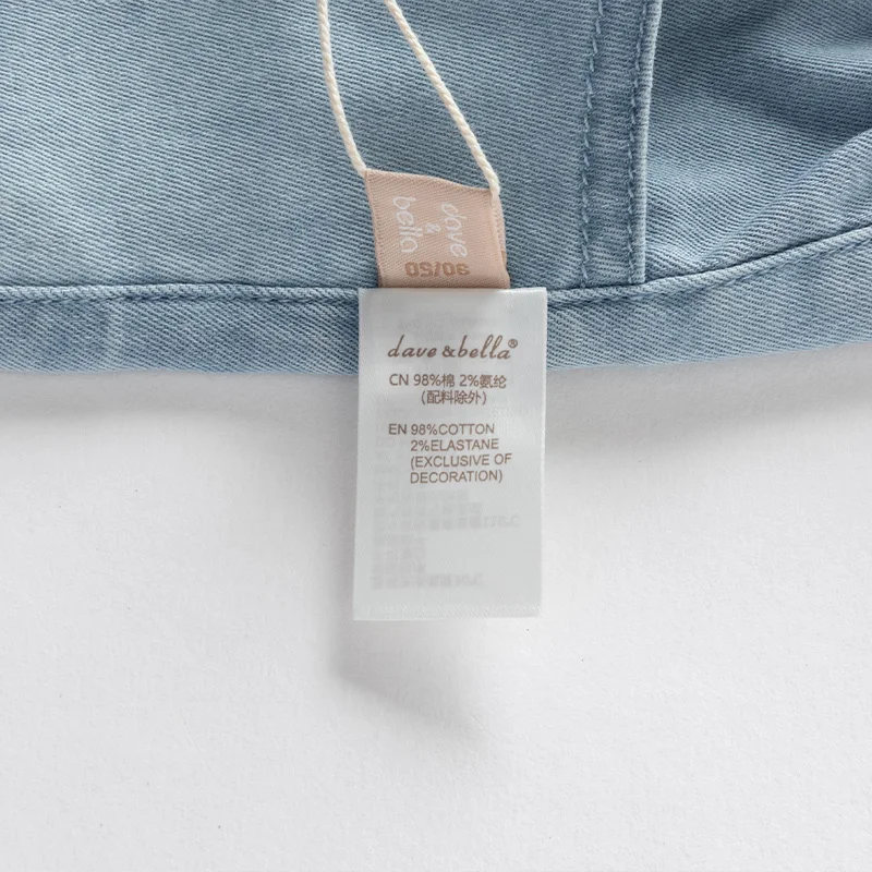 Dave Bella Kinderhose, Sommerhose für Mädchen, modisch, lässig, süß, niedlich, Jeanshose, locker, Outdoor, DB 2252403 – Detail 5