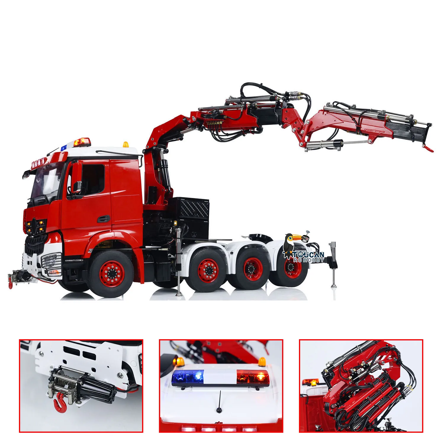 1/14 LESU 8x8 RC Hydraulic Crane Tractor Truck Fly Jib TOUCAN RC HOBBY DIY Remote Control Car Machine Vehicle Model THZH1807