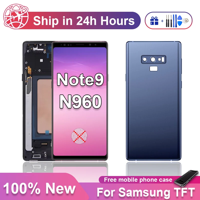 For Note9 TFT LCD For Samsung Galaxy Note 9 N960 Touch Screen N960F N960U N950N N9600 Display Digital Replacement With Frame