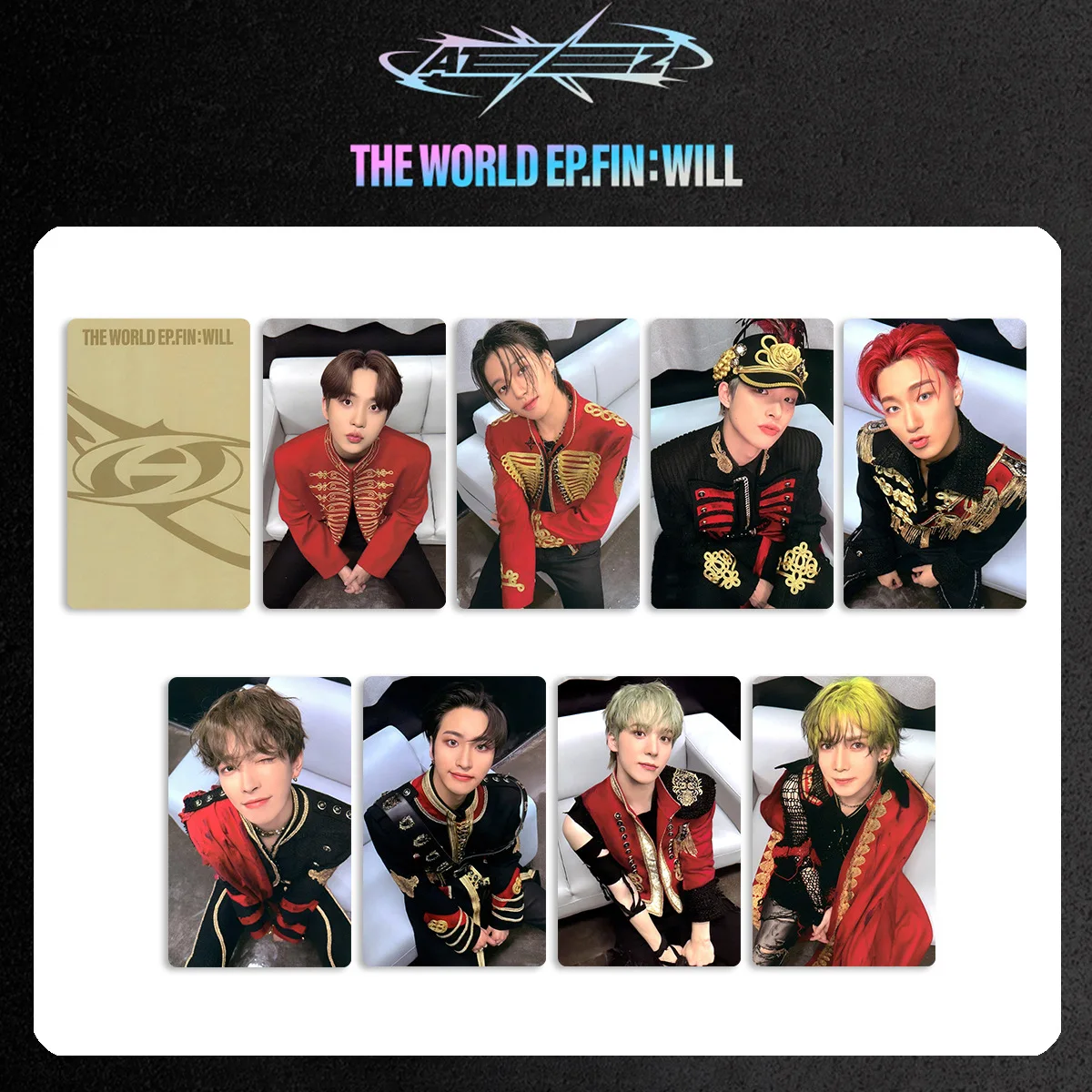 Kpop ATEEZ Yunho Yeosang San Mingi THE WORLD FIN WILL серия фотокарточек Hongjoong Seonghwa Wooyoung Jongho Lomo карты подарок для фанатов