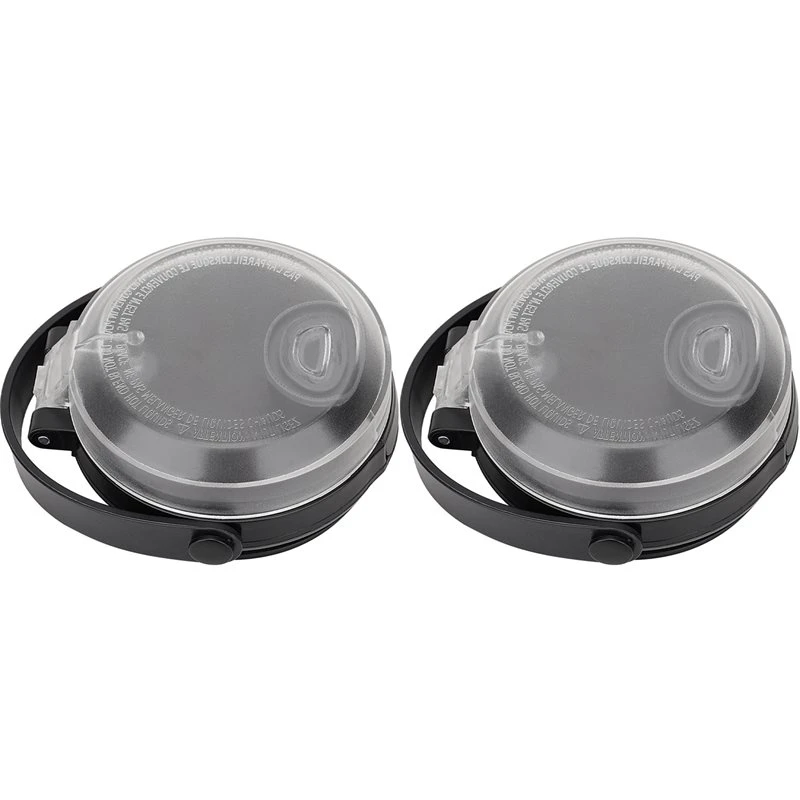 YANA35R 2X Lid For Ninja Blast Portable Blender 18Oz Blending Vessel,Leakproof Sip Seal Spout Lid,Dishwasher Safe Black