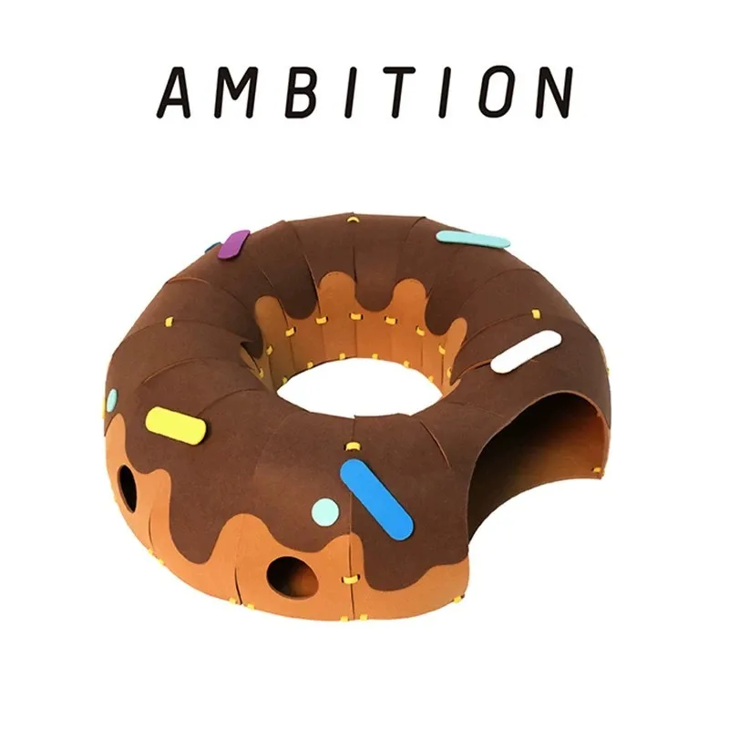 donut-felt-tunnel-toy-cat-nest-parkour-anti-fly-hair
